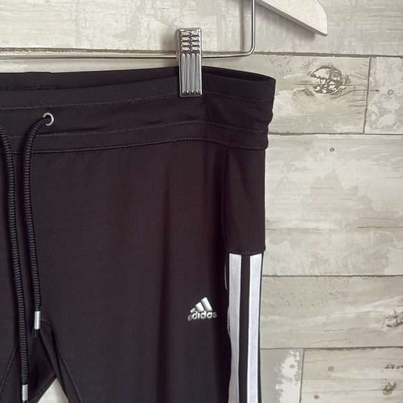 Classic Adidas Black Crop Joggers - Picture 2 of 9